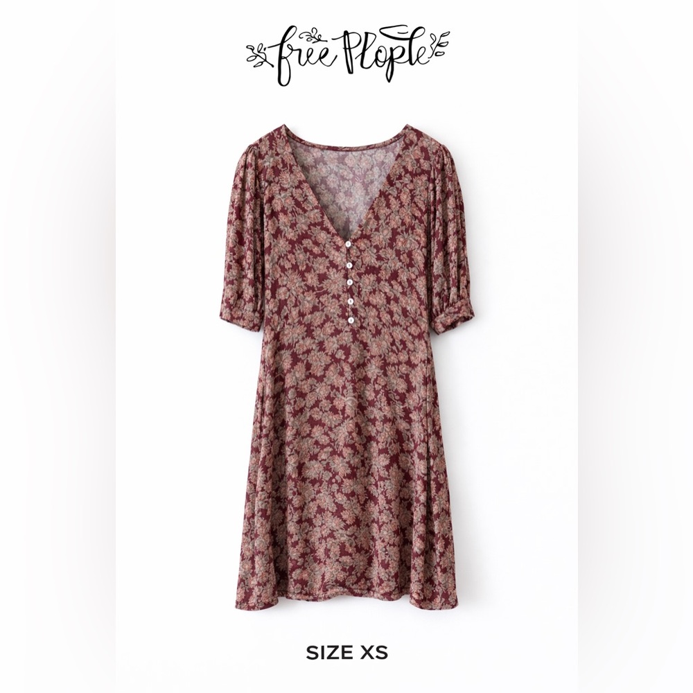 NWT Free People Floral Button-Down Dress - Size Small